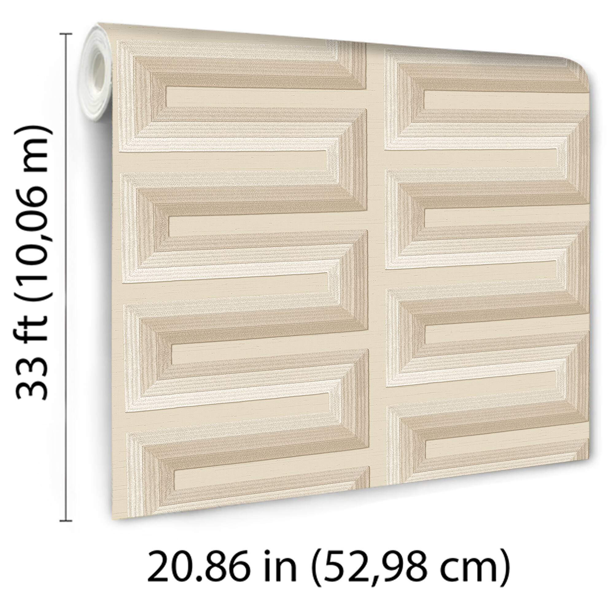 Designs Direct Embroidered Grecian Key Wallpaper